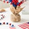 Glitzhome® 21" Patriotic Americana Red, White & Blue Floral Table Tree